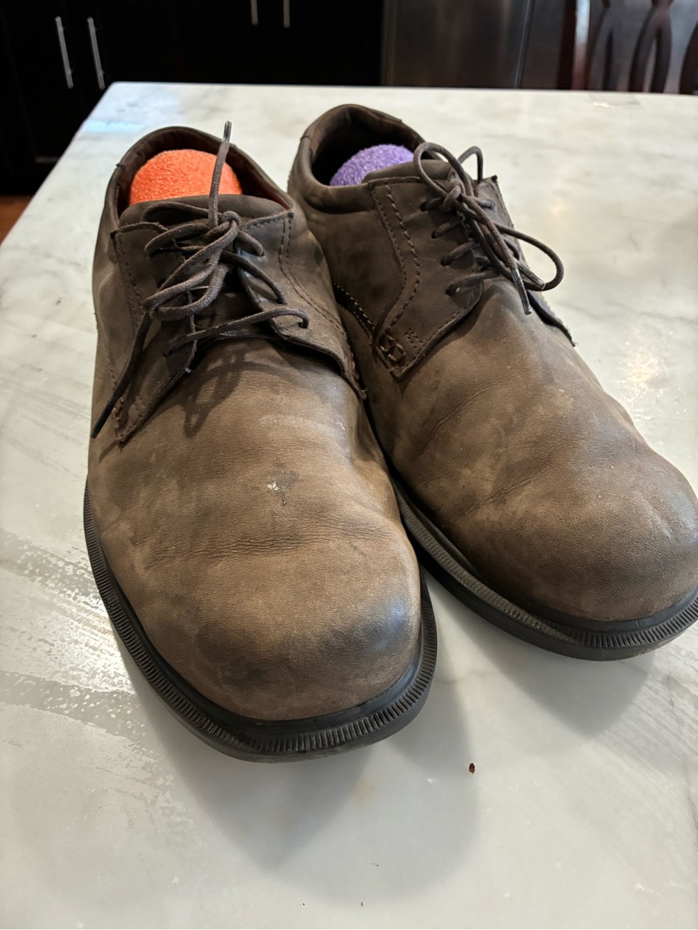SAS Ambassador Oxford Suede Mens Shoes Brown Leather Size 10.5 WW
